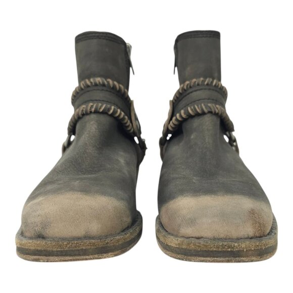Free People Stony Desert Ankle Boot Womens 6.5 Harness Leather Western Booties - Picture 3 of 16